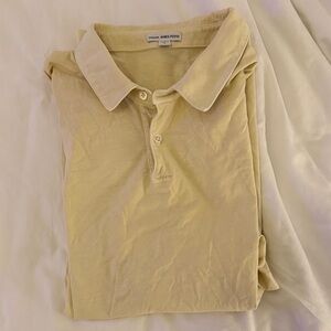 James Perse Light Yellow Polo Shirt